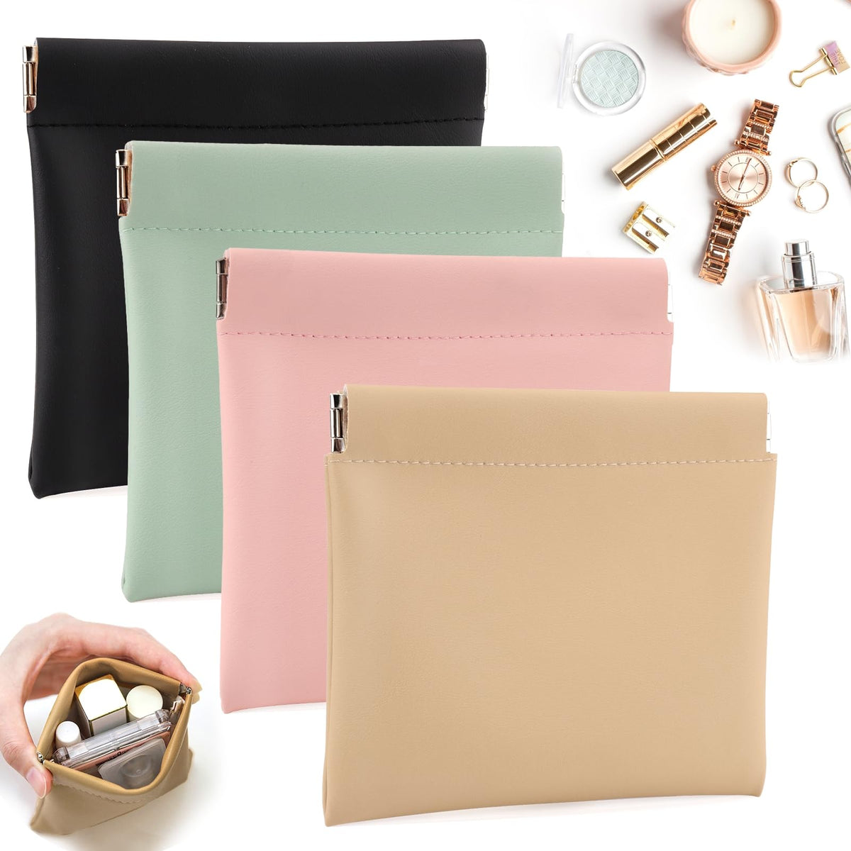 BUSOHA bolso cosmético Morandi: ideal para organizar maquillaje en el bolso.