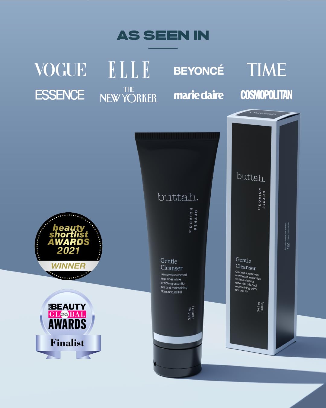 Buttah Skin de Dorion Renaud: elimina aceite y suciedad para una piel más limpia.