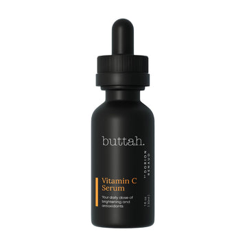 Buttah Vitamina C Serum en frasco, hidratación suave para el rostro.