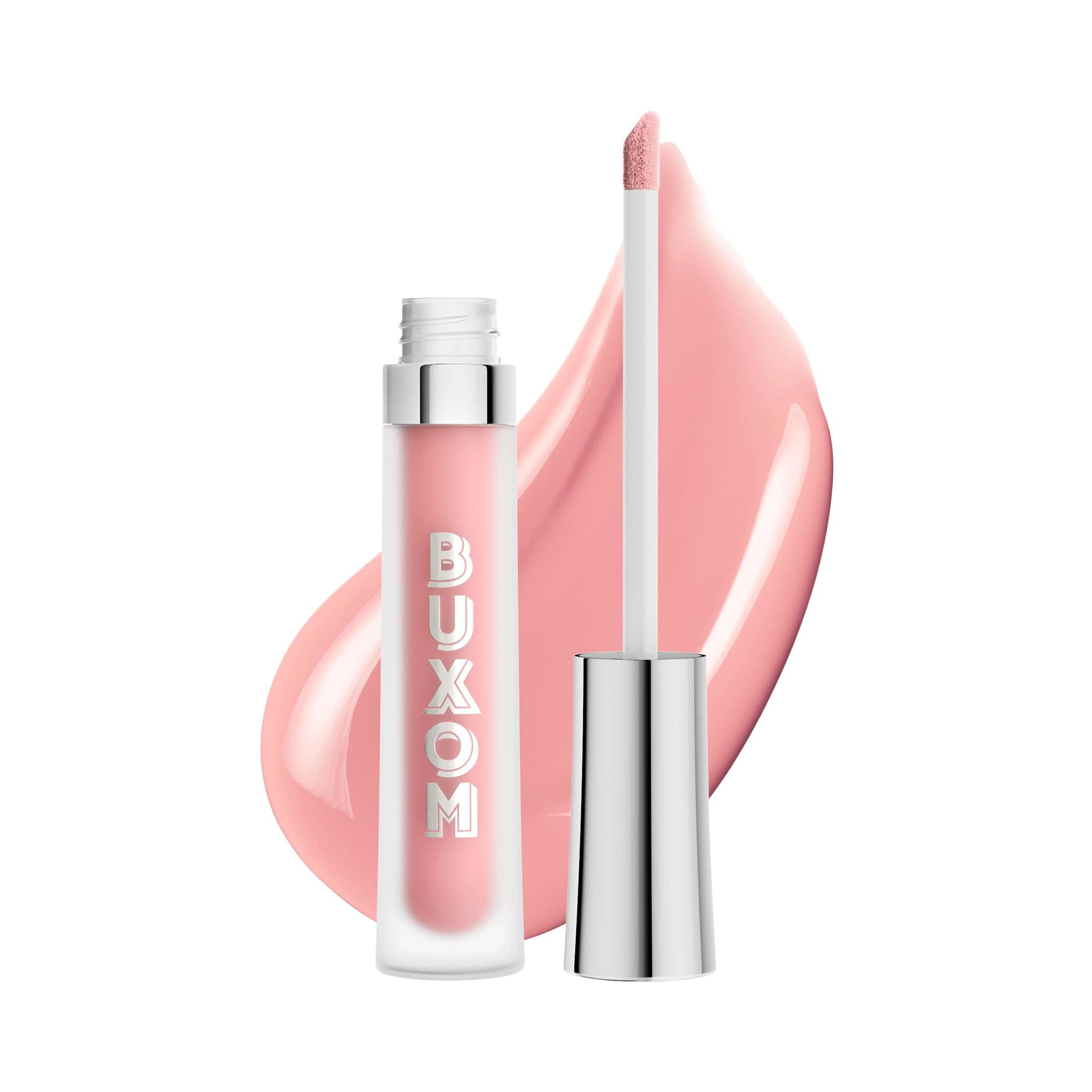 Brillant levres pulpe rose champagne de Buxom, effet volumateur discret