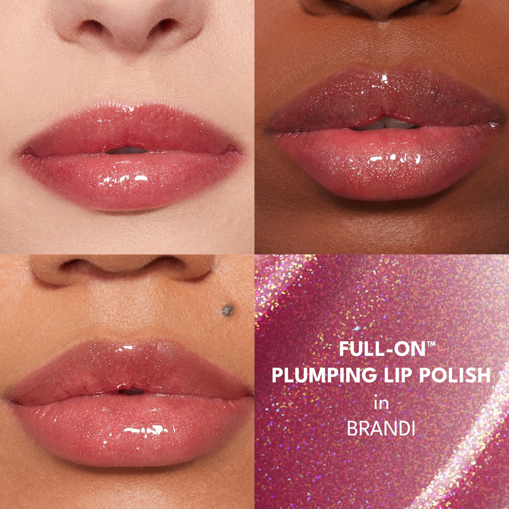 Texture crèmeuse du gloss Buxom Full-On Lip Polish qui glisse facilement