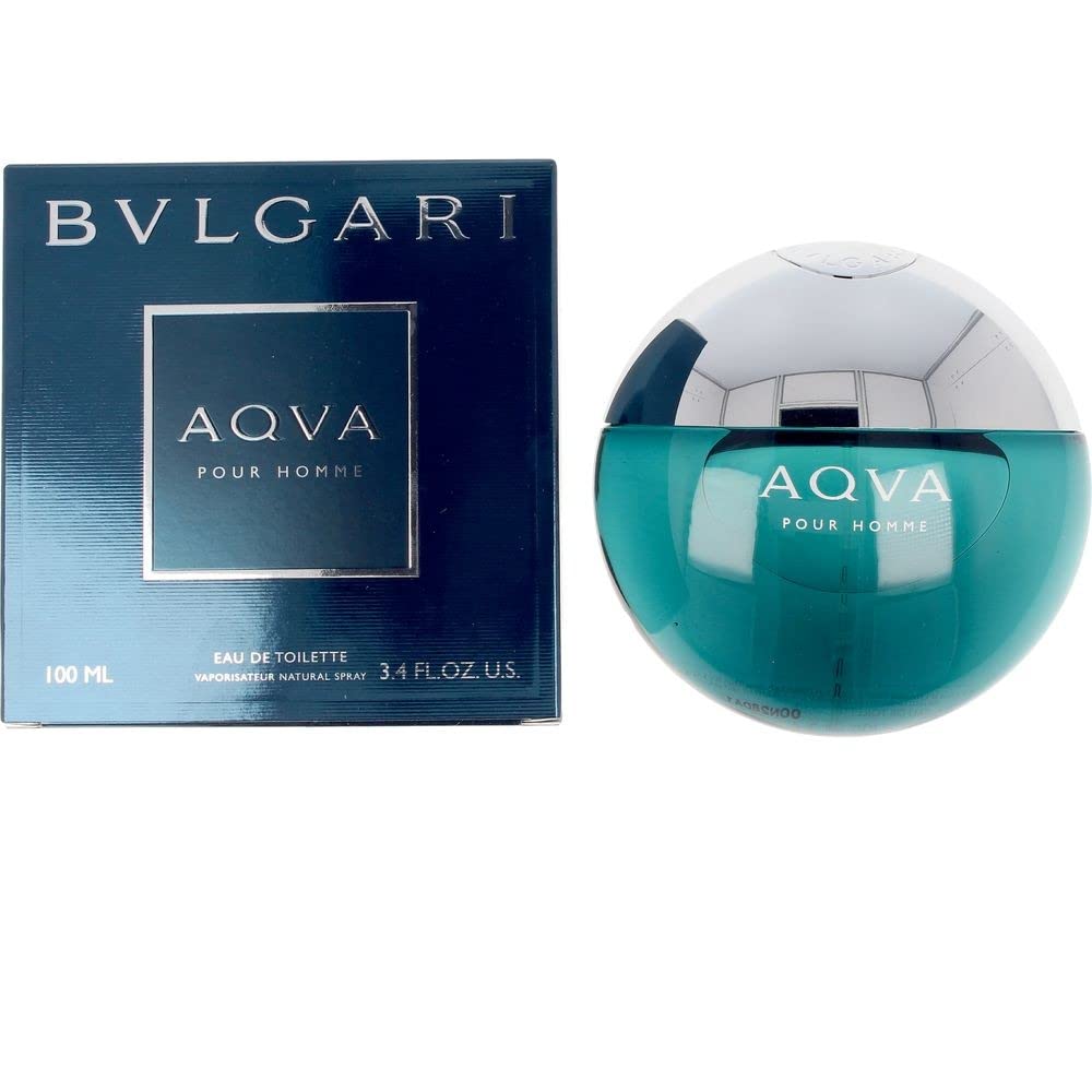 BVLGARI Aqva Pour Homme bottle front view, fresh ocean-inspired fragrance for everyday wear.