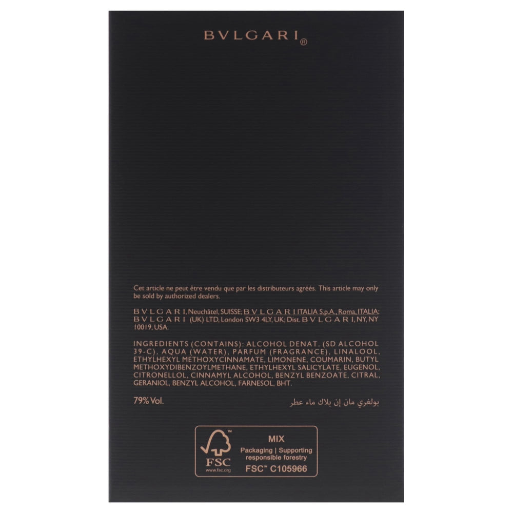 Uso diario con estilo sofisticado gracias a BVLGARI Man in Black.
