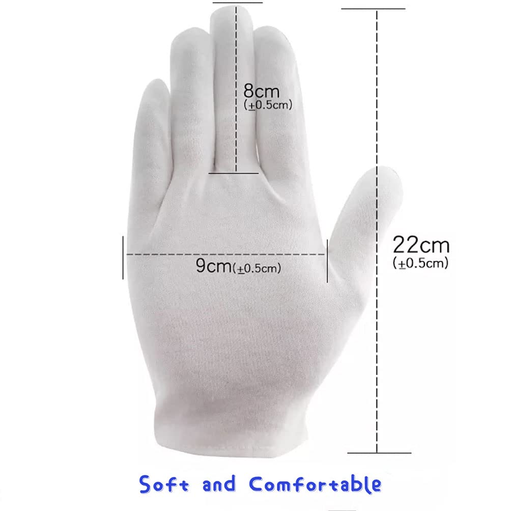 Guantes de inspección BWEISSTH para joyería y objetos.