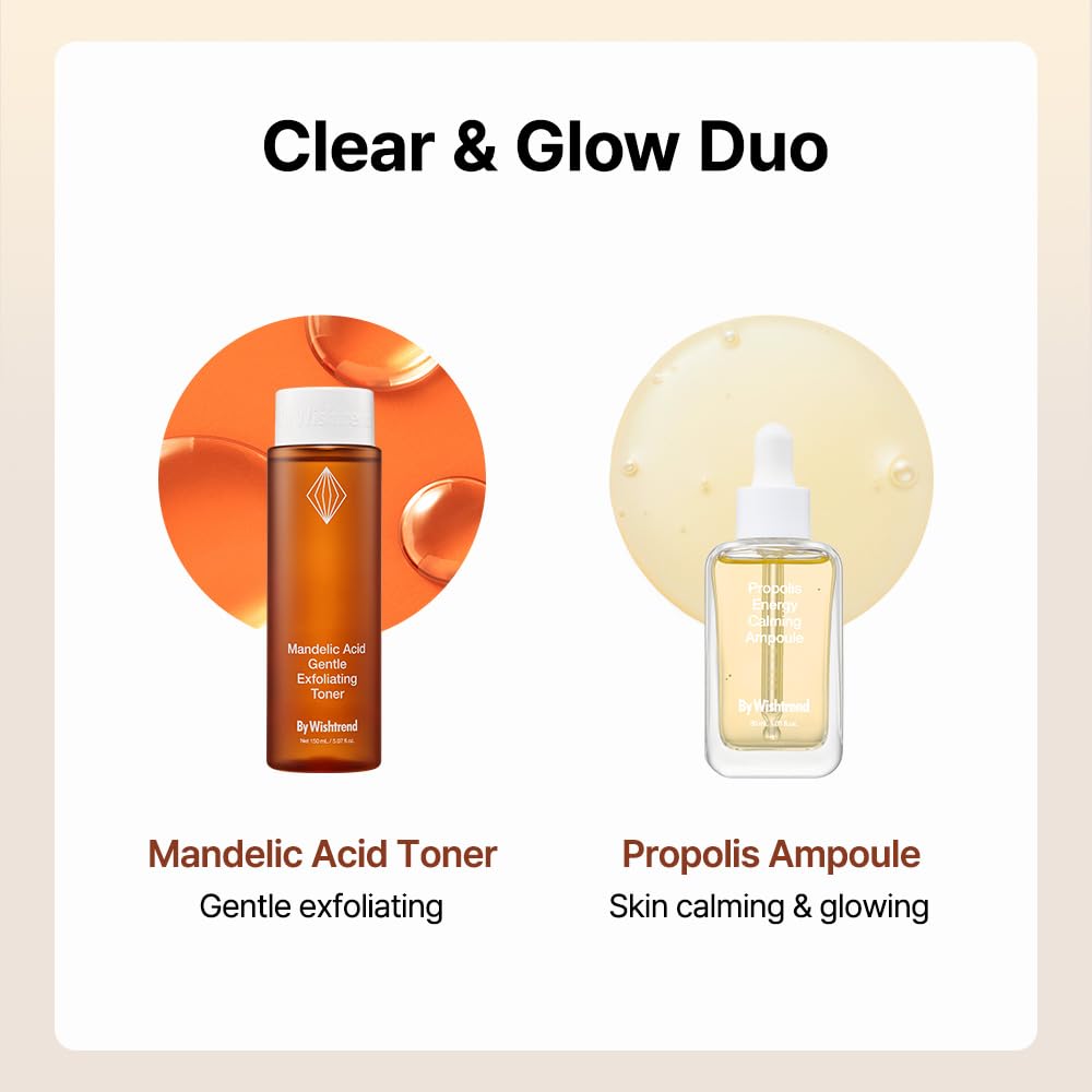 Producto Wishtrend 5% ácido mandélico, ingredientes para cuidado diario.