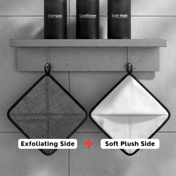 Bye Bye Loofah: agarre con bolsillo para control durante el scrub