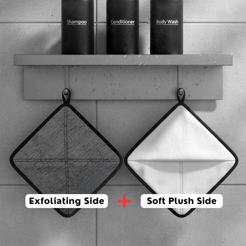 Bye Bye Loofah: agarre con bolsillo para control durante el scrub