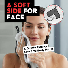 Bye Bye Loofah: cobertura amplia 10x10 pulgadas para cuerpo completo