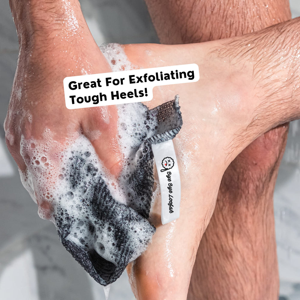 Bye Bye Loofah hygiène rapide noir gris, entretien sans effort et hygiène