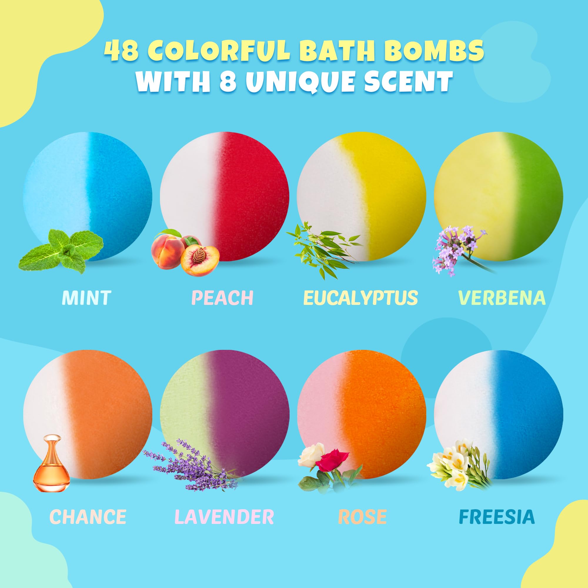 BYGGVIR bomba de baño para niños con aroma melocotón y espuma suave