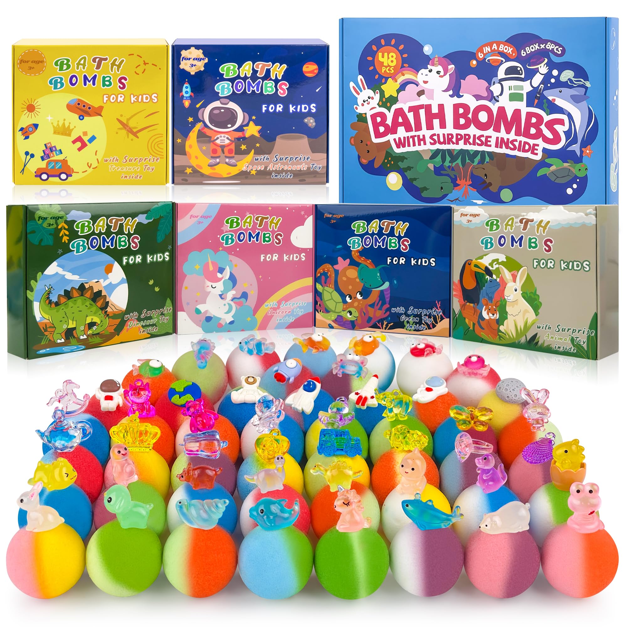 BYGGVIR bomba de baño para niños con regalo dentro, sorpresa al abrir