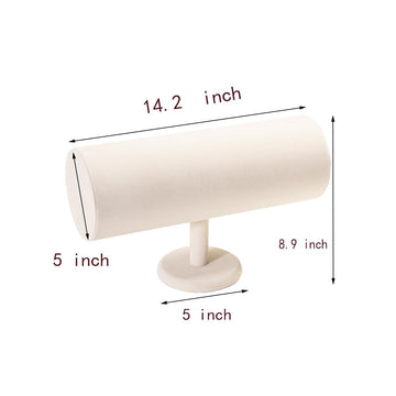 ByKen porta diademas compacto terciopelo beige, solución práctica para el tocador