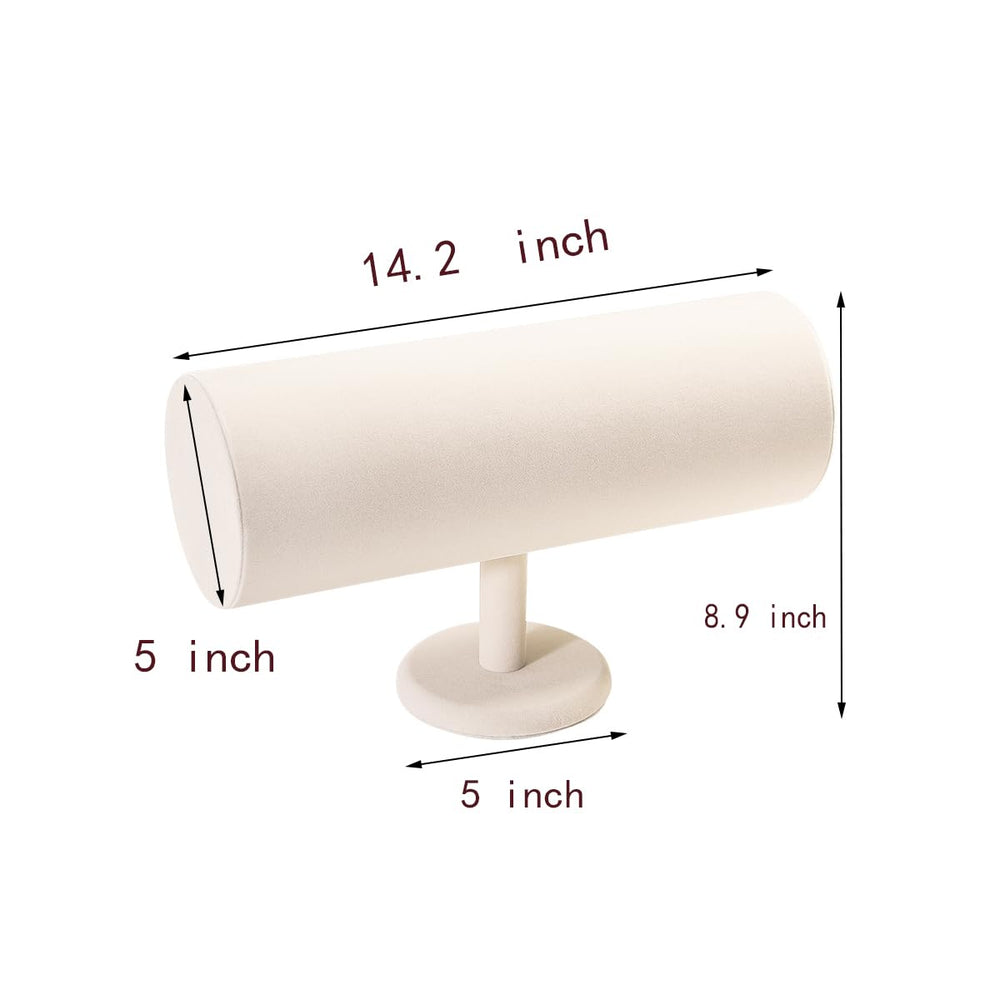 ByKen porta diademas compacto terciopelo beige, solución práctica para el tocador