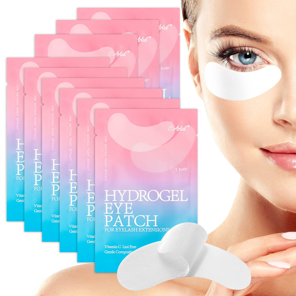 Parche hidrogel para ojos C. ARTIST en empaque individual, higiene garantizada