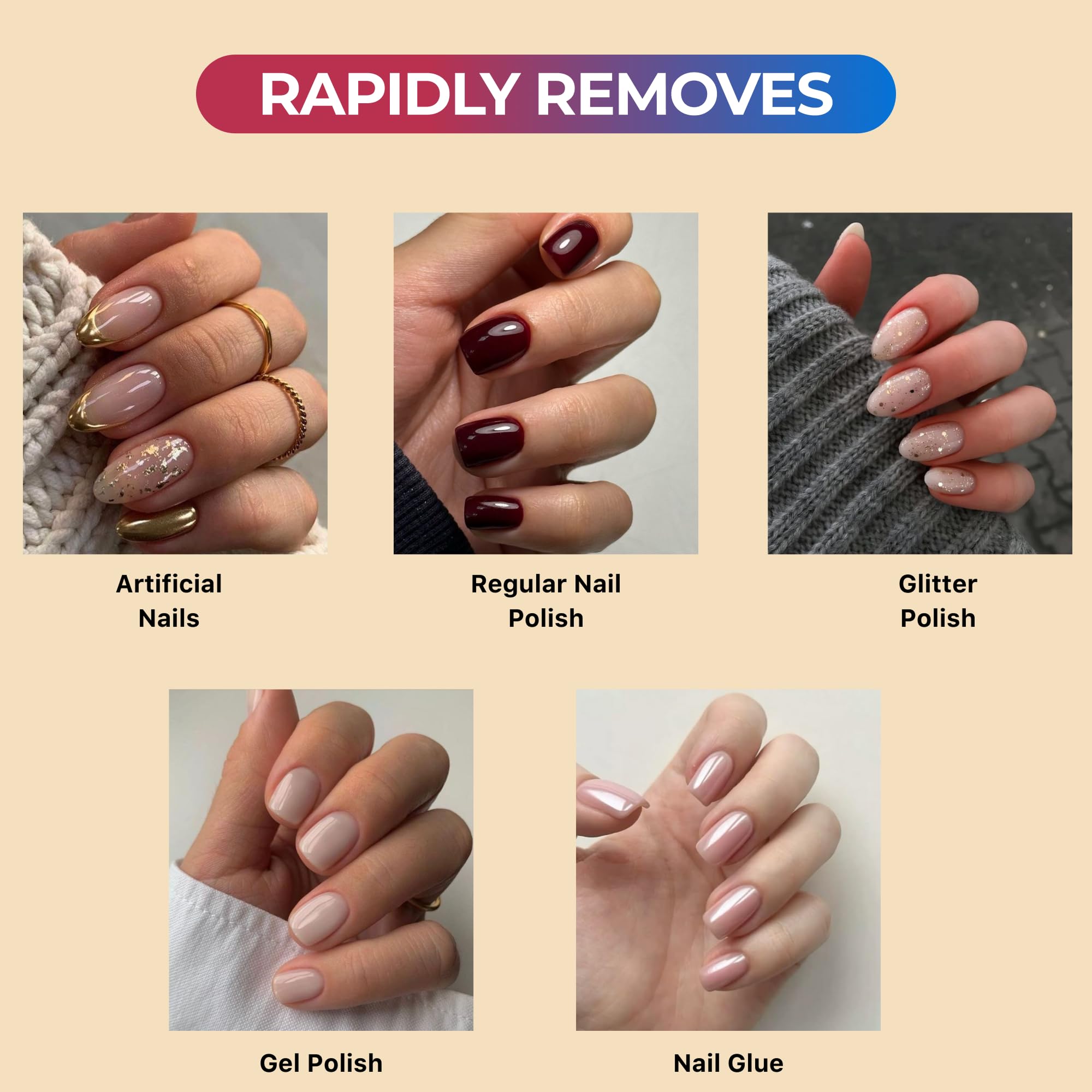 C CARE remoción rápida: esmalte de gel de uñas en segundos, ideal para profesional o uso en casa