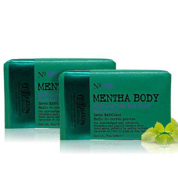 C.O. Bigelow barra exfoliante Mentha, polvo de nuez en la barra para eliminar células muertas.