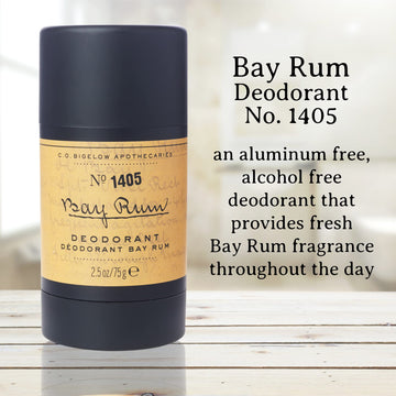 Fragancia Bay Rum de C.O. Bigelow, aroma cálido y especiado para todo el día