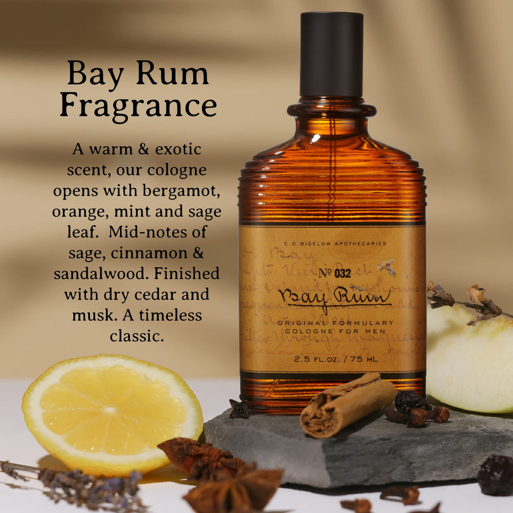Gel desodorante de C.O. Bigelow Bay Rum, aplicación clara sin residuos