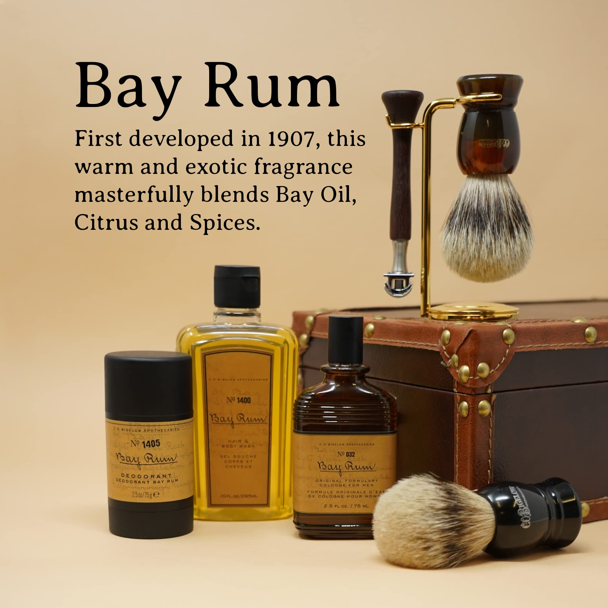 Desodorante sin aluminio de C.O. Bigelow Bay Rum para uso diario