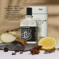 Etiqueta de Elixir White con notas cítricas y especiadas para hombre