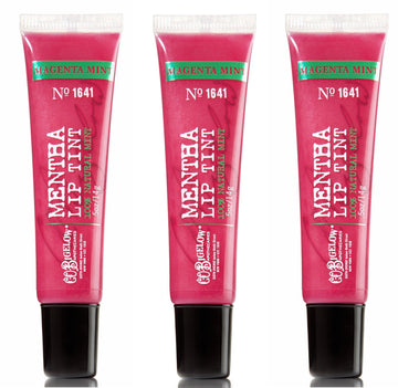 C.O. Bigelow Mentha Lip Tint 3-pack with sheer magenta mint shade and cooling sensation