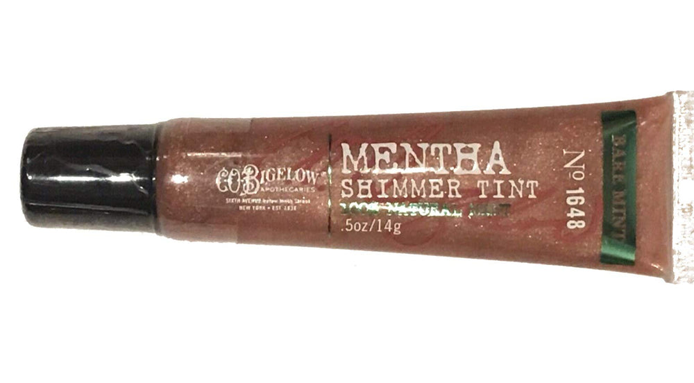 C.O. Bigelow Mentha Shimmer Bare Mint lip gloss bottle with shimmer finish.