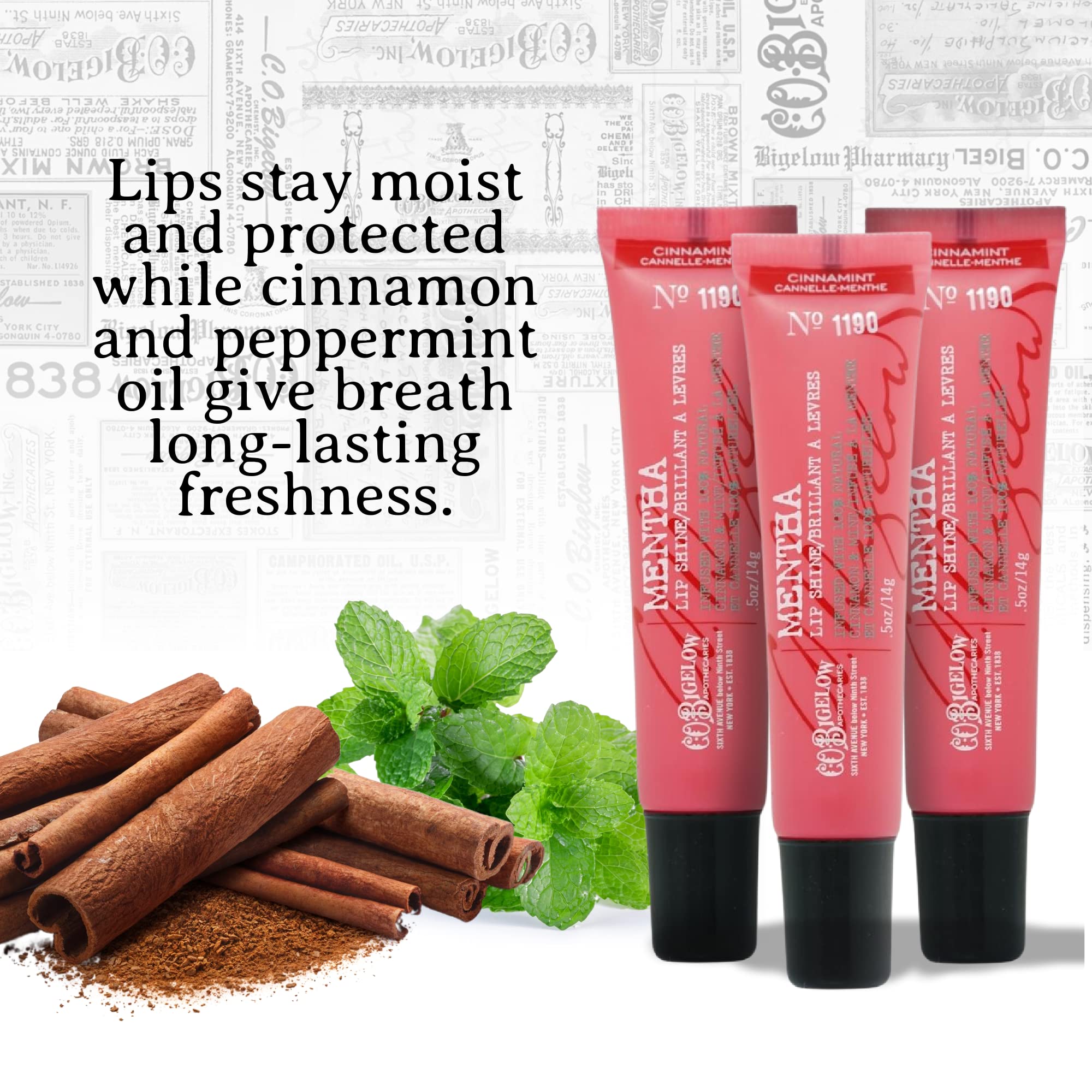 Notas de menta y canela para una experiencia refrescante.