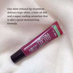 Envase compacto de tinte labial Plum Mentha para bolso y viaje.