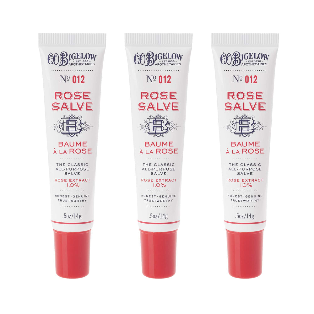 Rose Salve de C. O. Bigelow en bolso para hidratación rápida.
