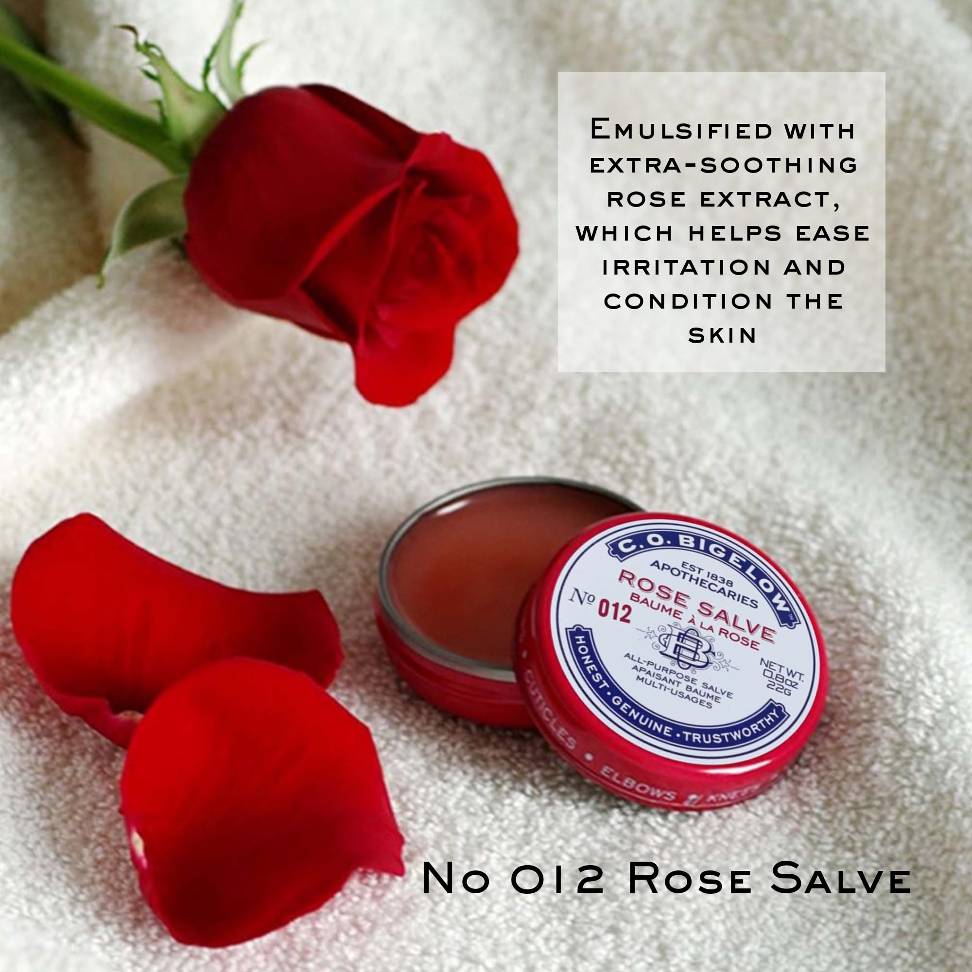C.O. Bigelow Rose Salve gift-ready set, cruelty-free and USA-made.