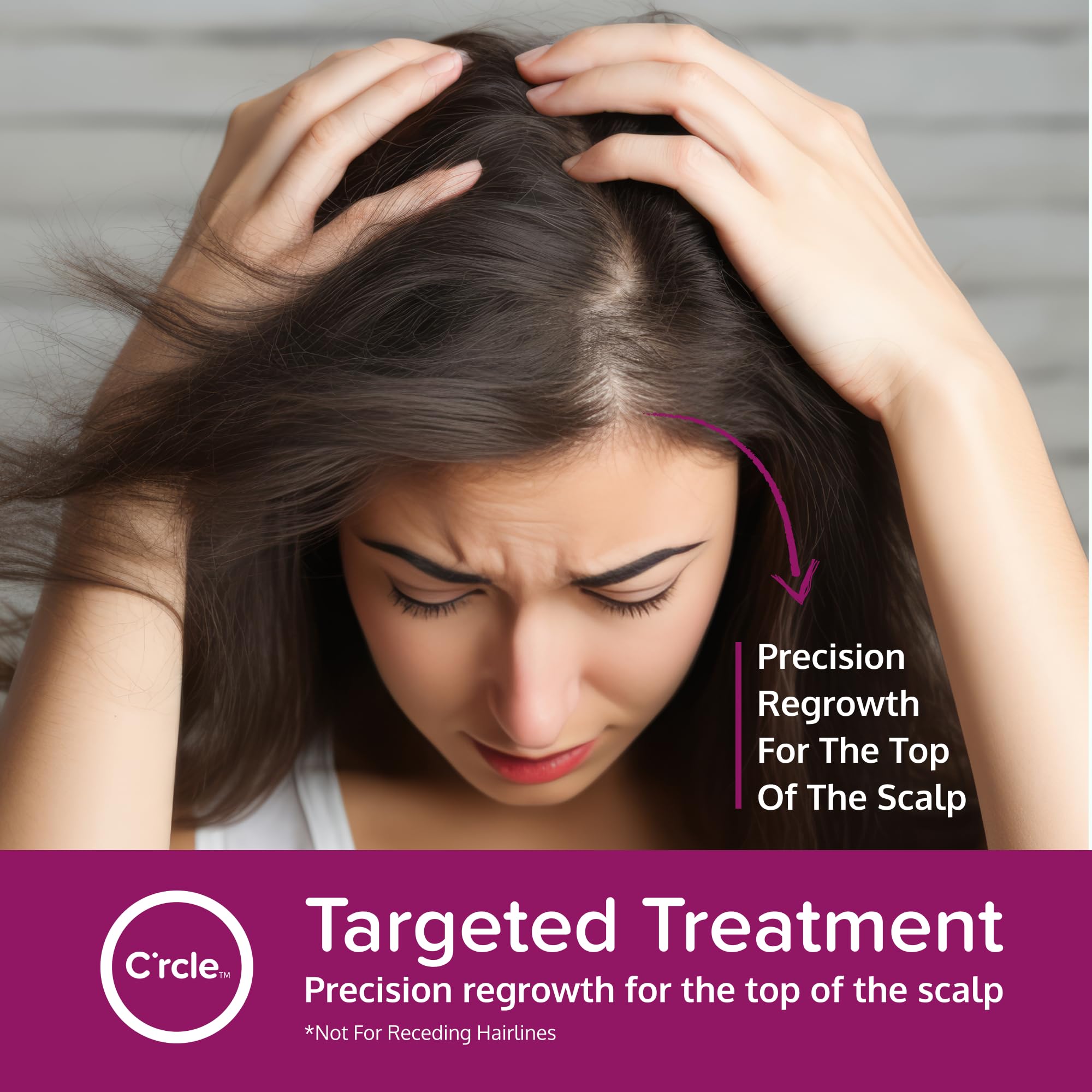 C'rcle Envase sin olor: minoxidil 5% para mujeres.