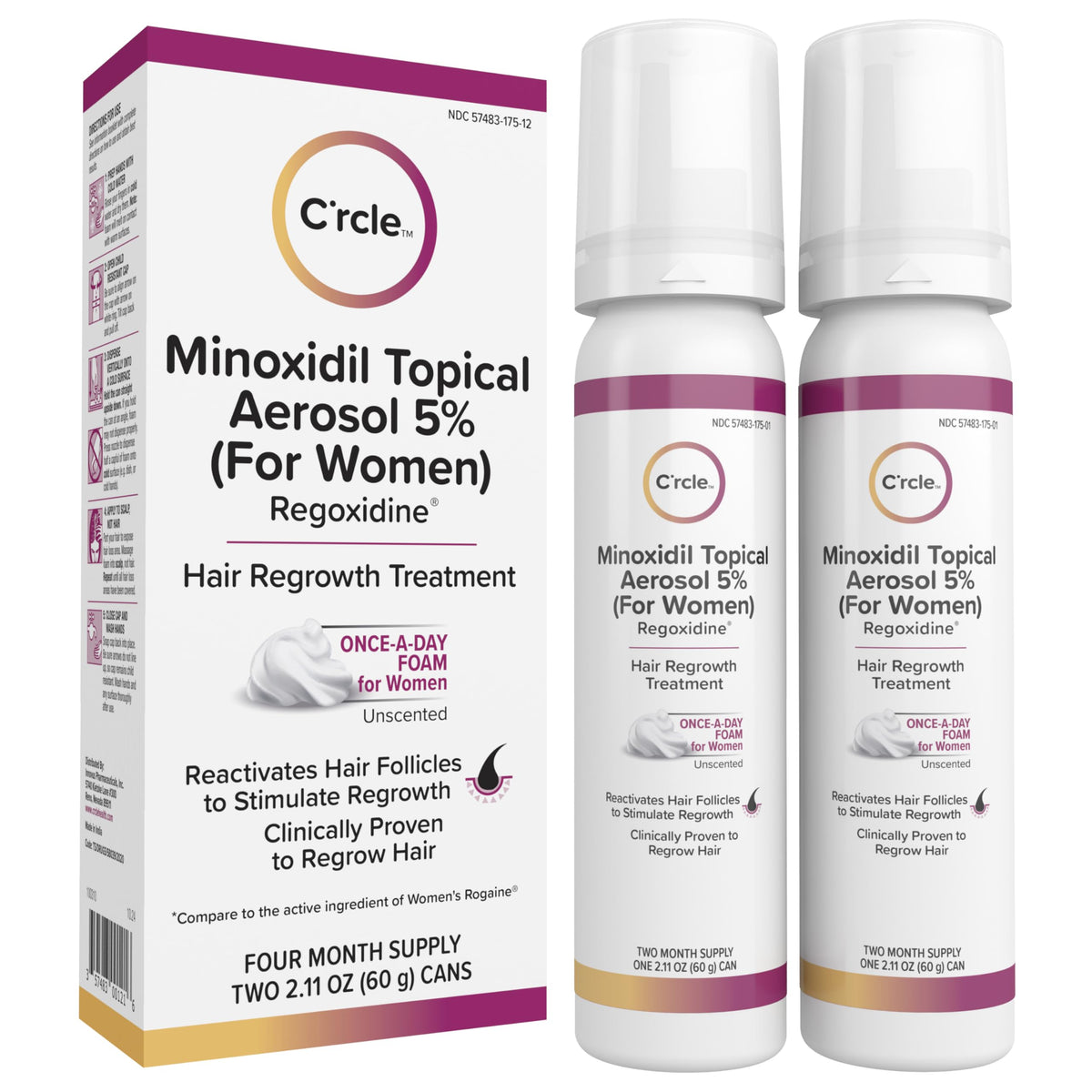 C'rcle Minoxidil 5% espuma bote: posible apoyo a la densidad capilar.