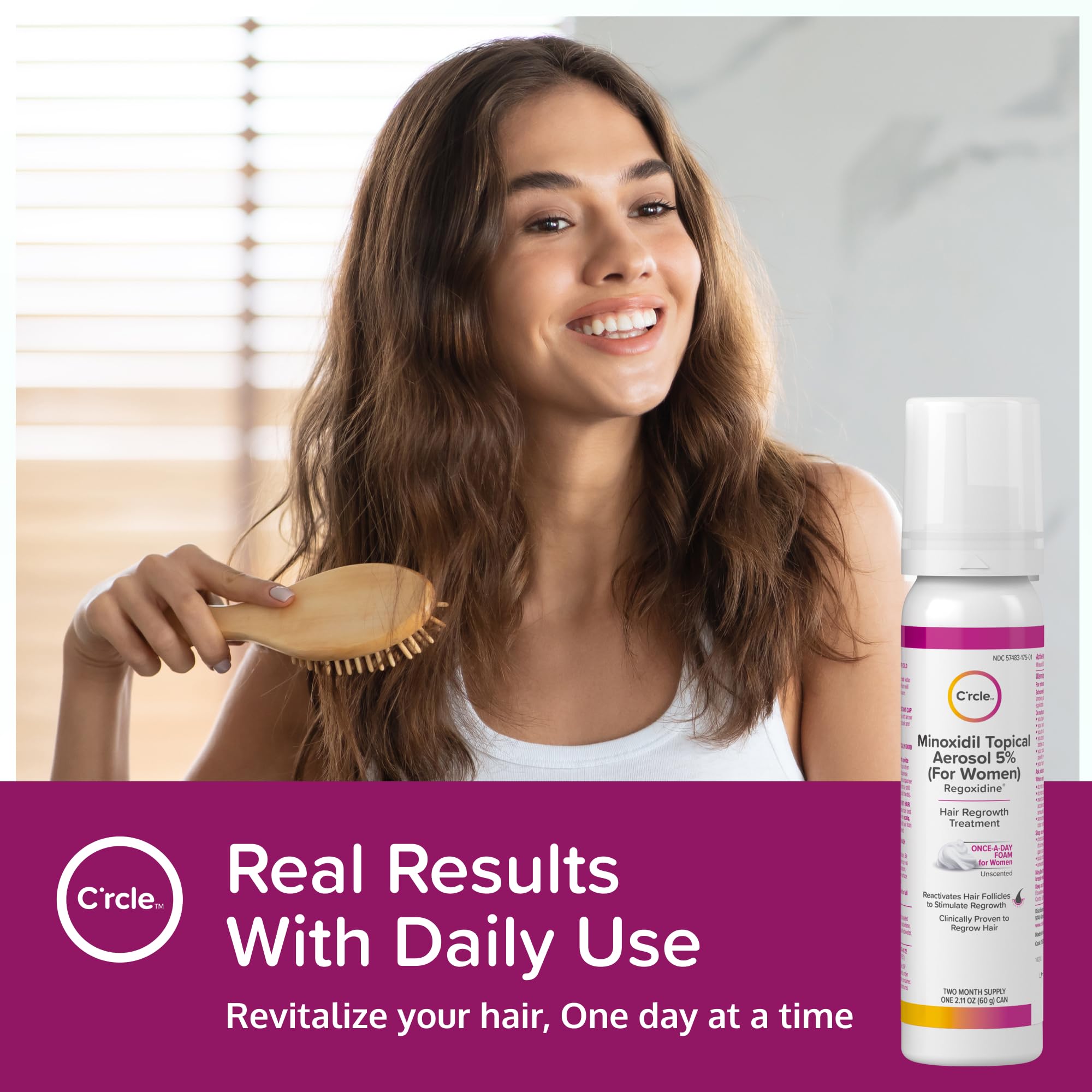 C'rcle Rutina cuidado cabello: minoxidil 5% para mujer.
