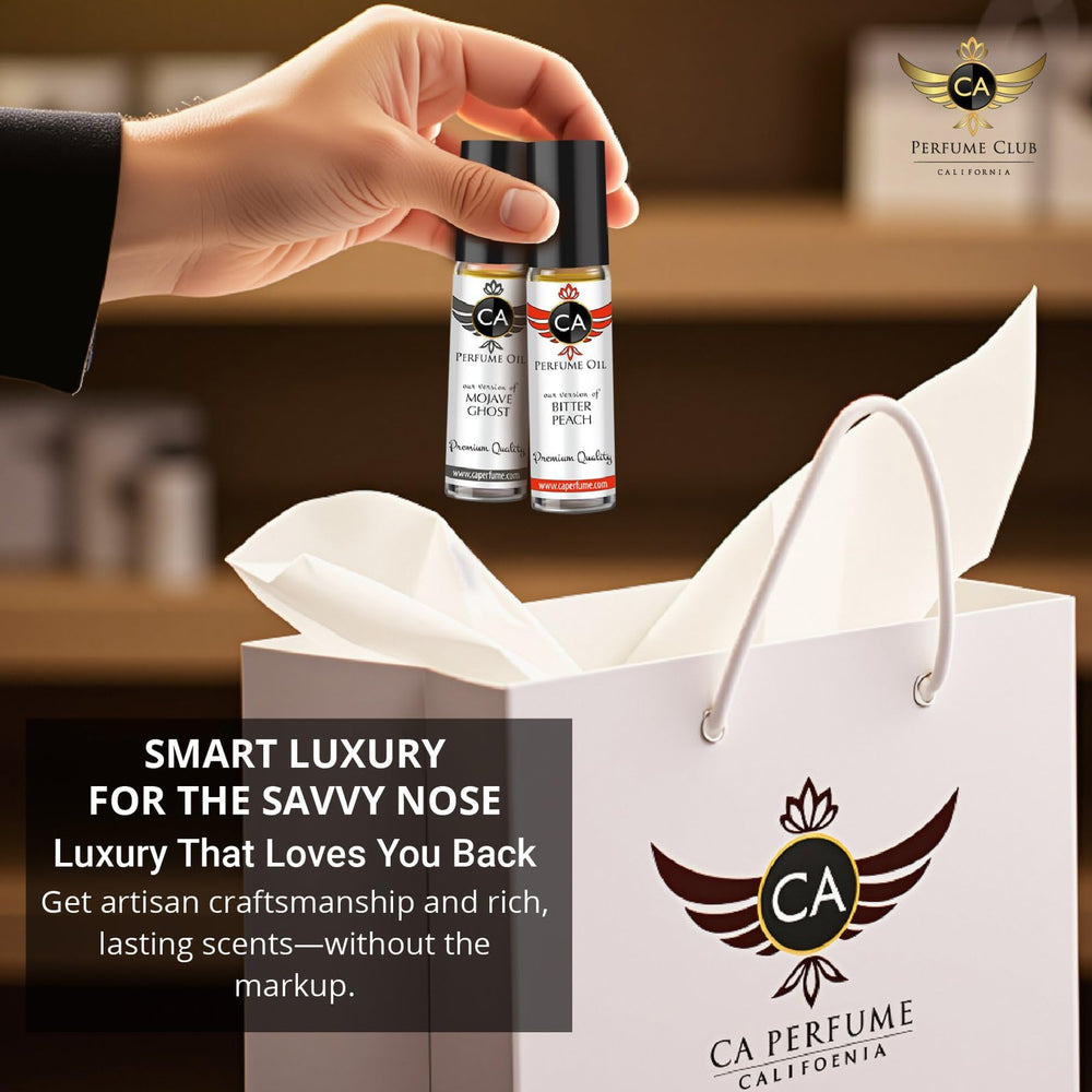 Aplicación en puntos de pulso con CA Perfume Amber Rouge Saffron para fragancia concentrada.