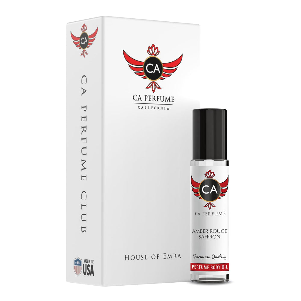 CA Perfume Amber Rouge Saffron: botella para vertido suave y aroma duradero.