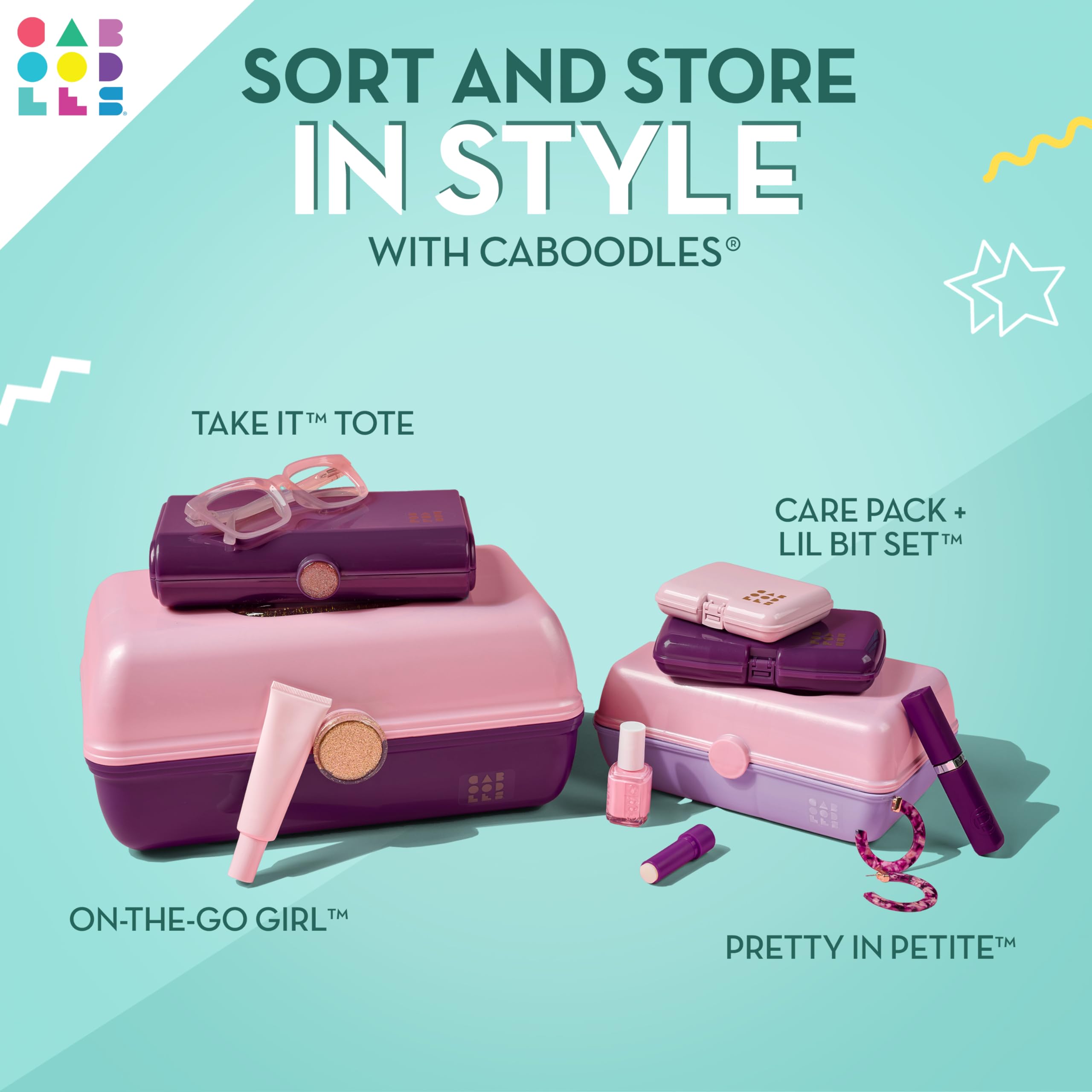 Diseño compacto de Caboodles, ligero y fácil de llevar