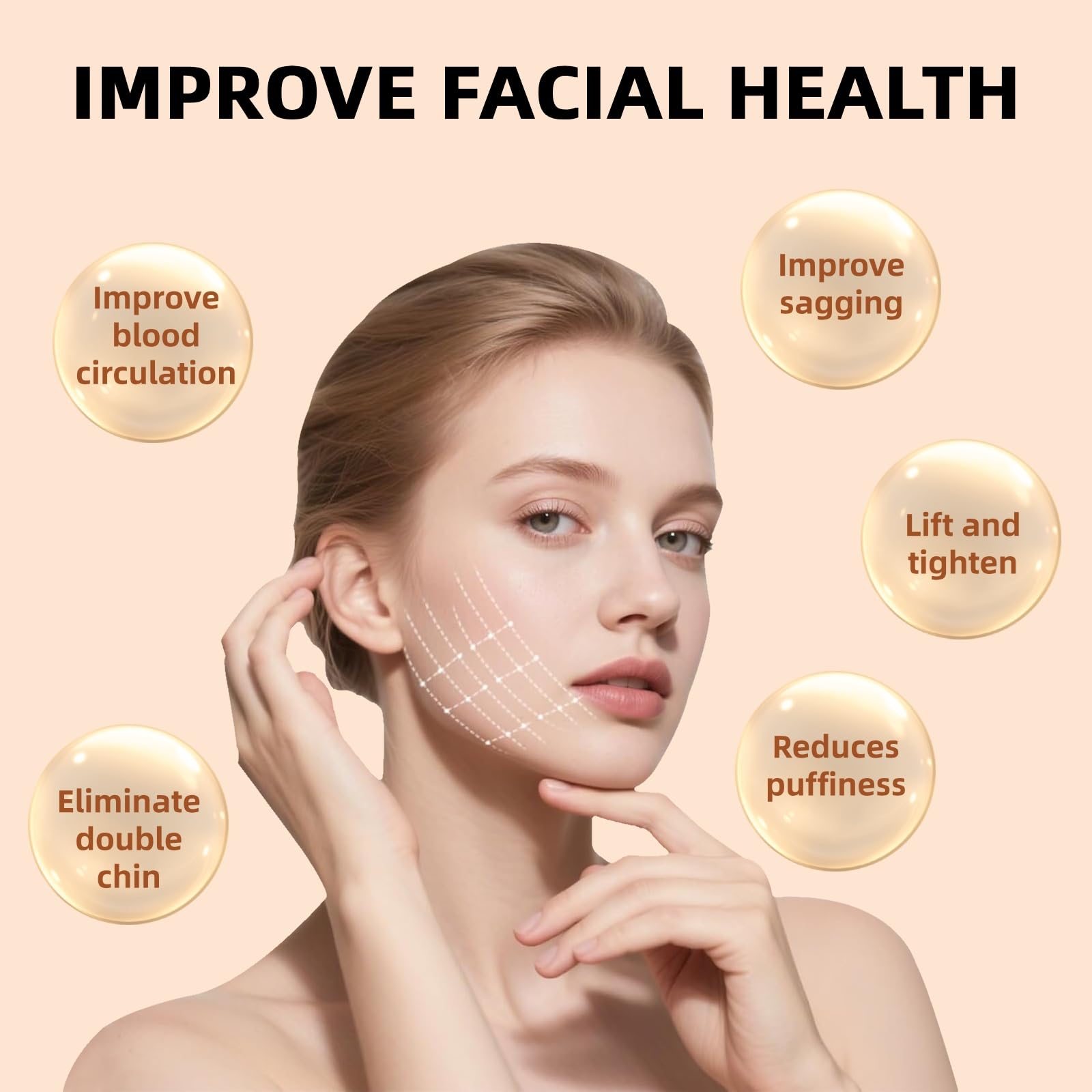 CACRTY cepillo linfático suave ideal para piel sensible y relajación facial.