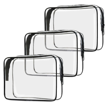 Cadavo bolsas de aseo transparentes 3-pack para ver contenidos al instante.