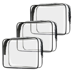 Cadavo bolsas de aseo transparentes 3-pack para ver contenidos al instante.
