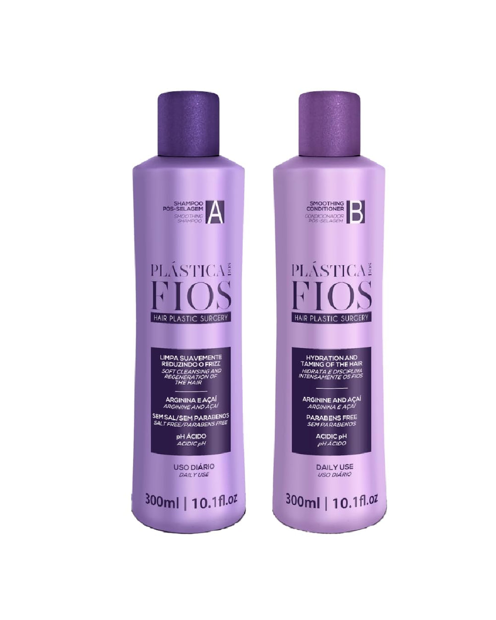 Cadiveu Plastica Dos Fios Shampoo 300 ml, limpieza suave y brillo duradero.