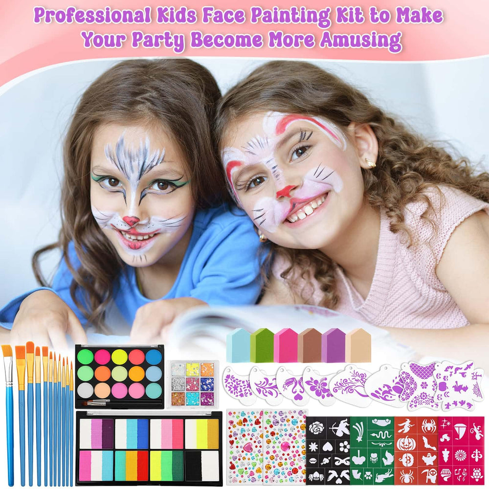 Pintura facial Caffox en colores arcoíris para looks vibrantes
