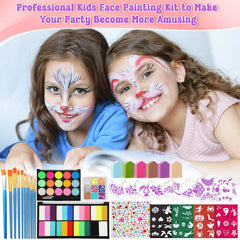 Pintura facial Caffox en colores arcoíris para looks vibrantes