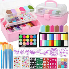 Kit de Caffox con organizador para fiestas; pintura facial rápida y ordenada