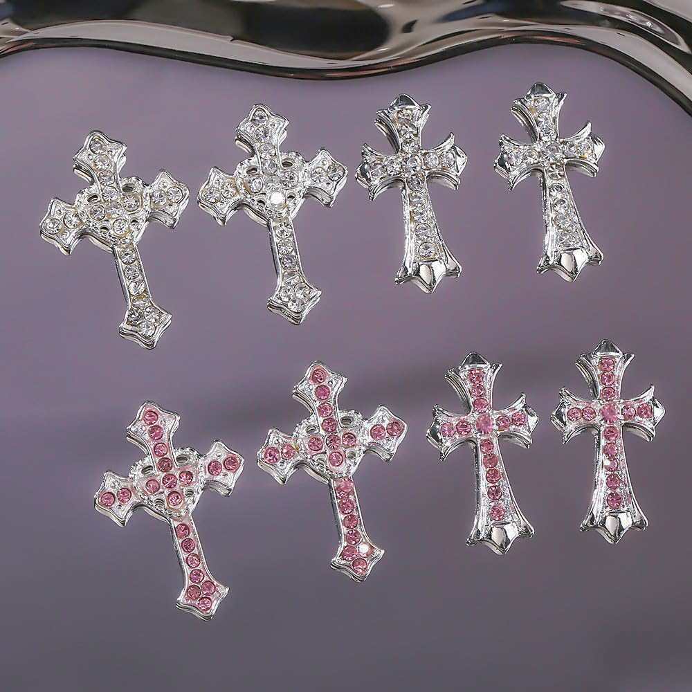 Cagzzee set de 10 cruces cristal para uñas; opciones versátiles.