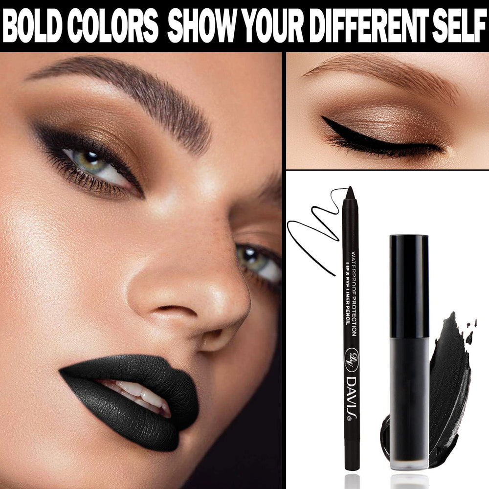 CAHIUYOA delineador labios negro, precisión para delinear con facilidad.
