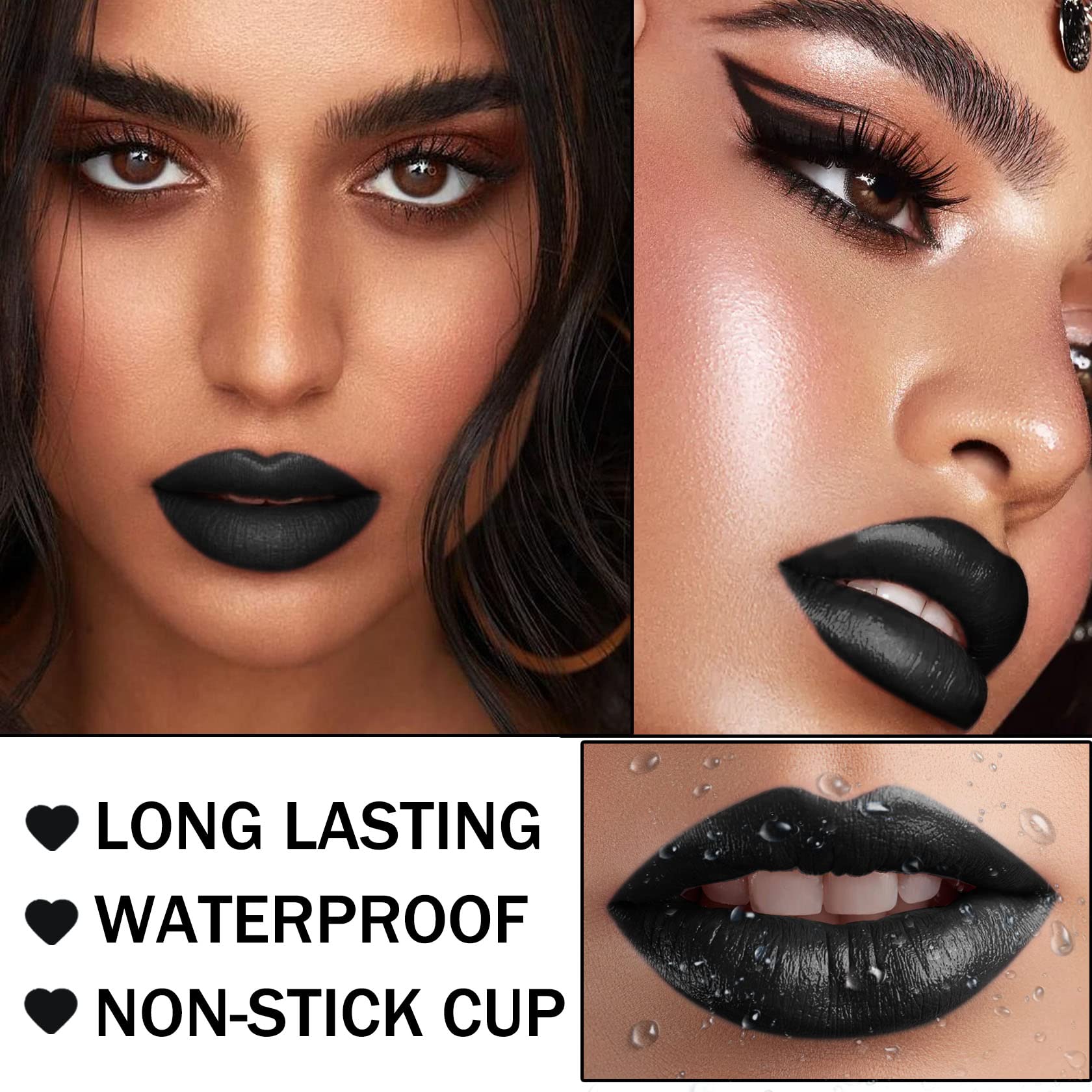 CAHIUYOA labial negro de larga duración, color que perdura.