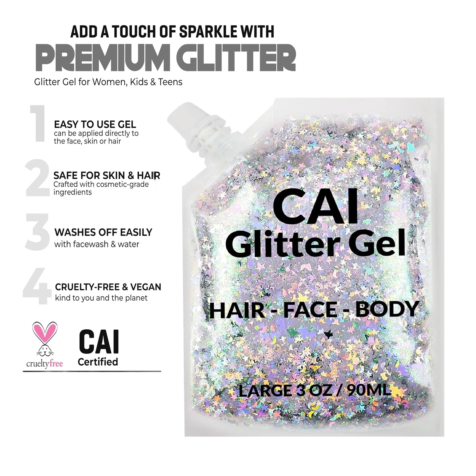 CAI BEAUTY NYC efecto brillo Halloween para festivales