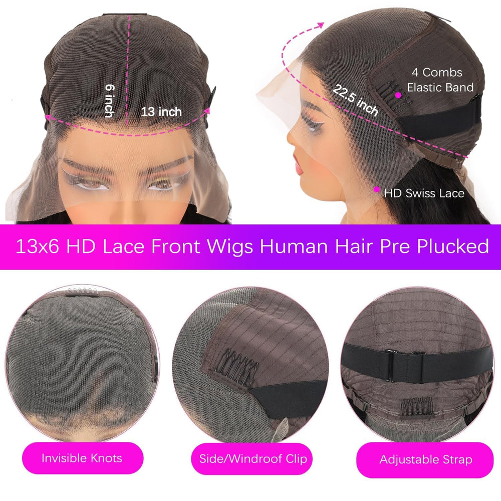 Peluca de cabello humano Caijuxing compatible con teñido y peinado.