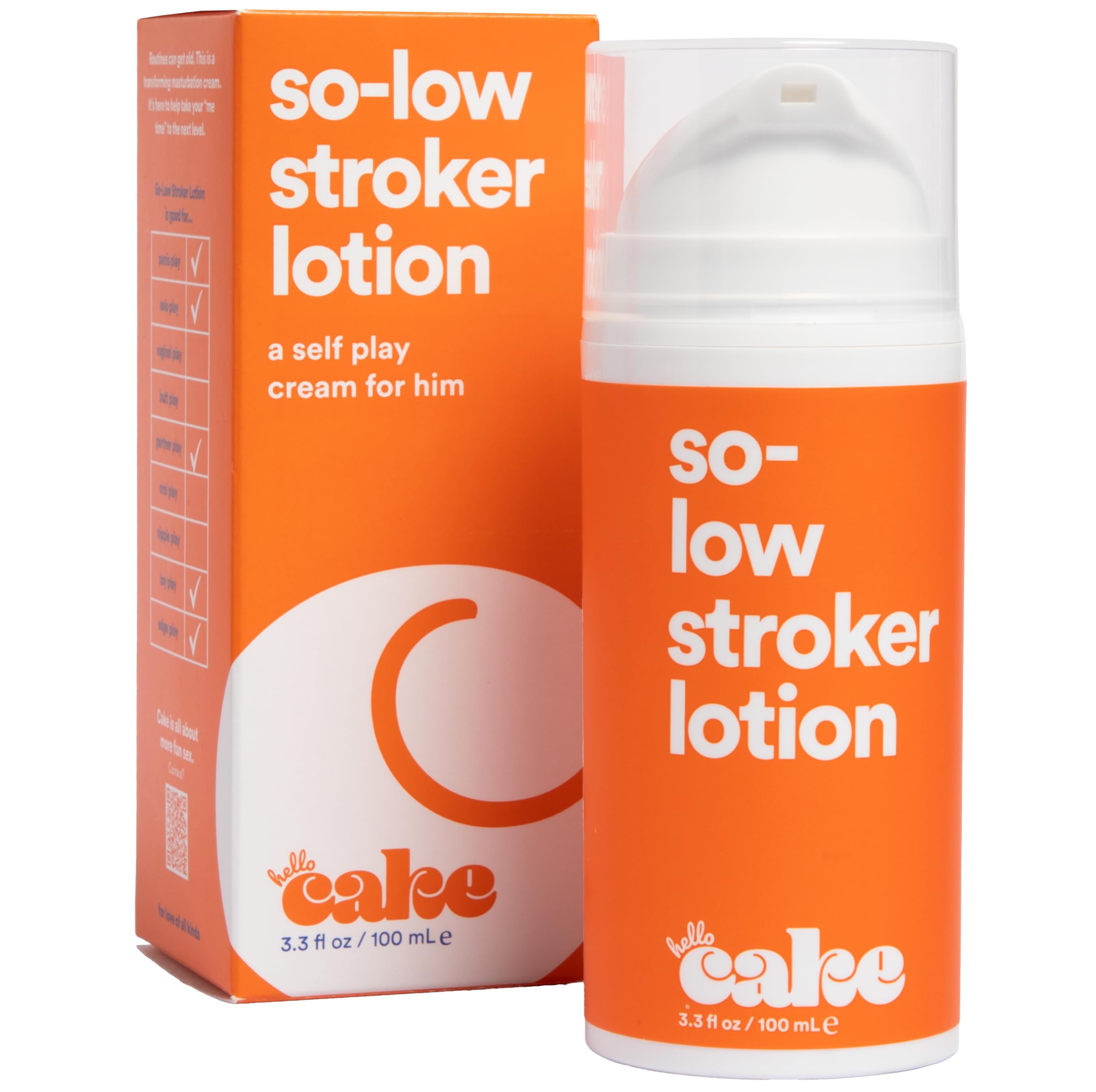 Cake So-Low Lotion: botella de crema suave para fricción cómoda.
