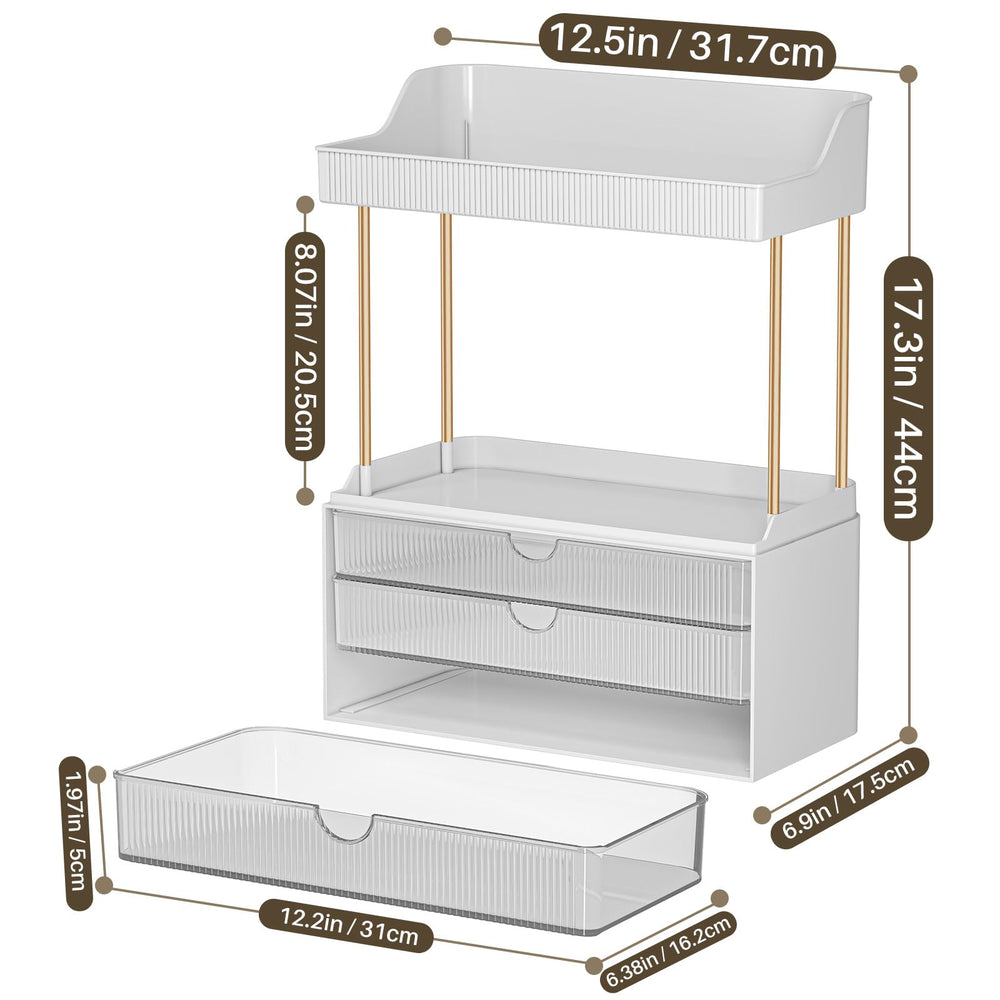 caktraie organizador de múltiples usos para baño y escritorio.